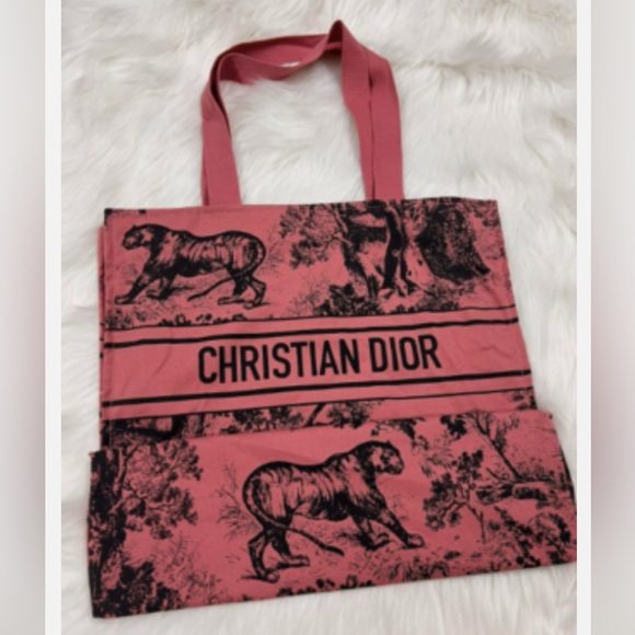 Dior Handbags - NWT DIOR DIORIVIERA CD Pink linen tote bag
